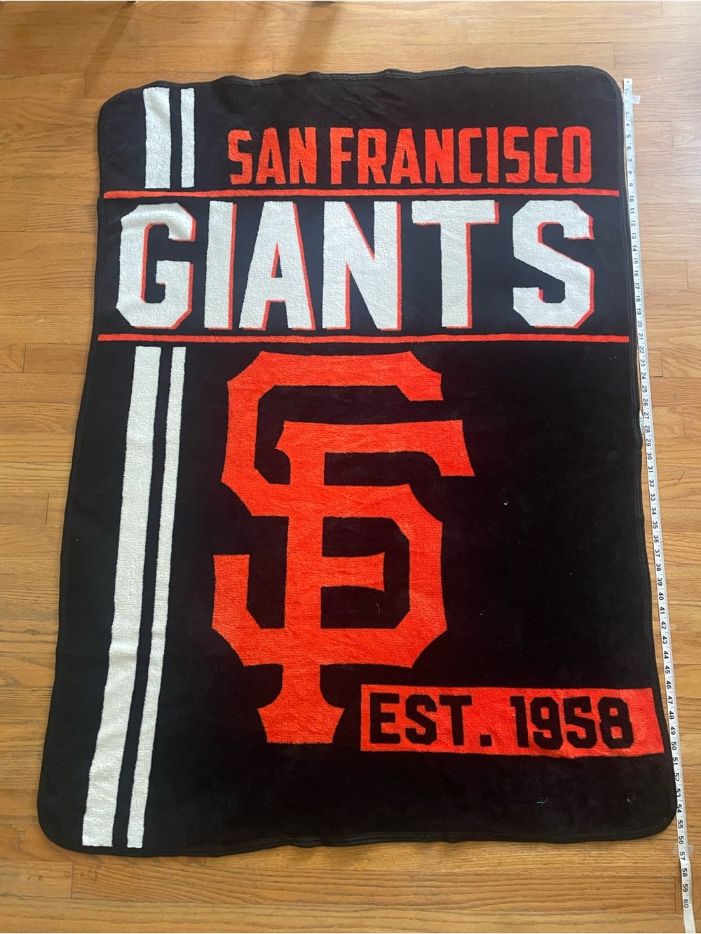 San Francisco Giants Black & Orange Plush Throw